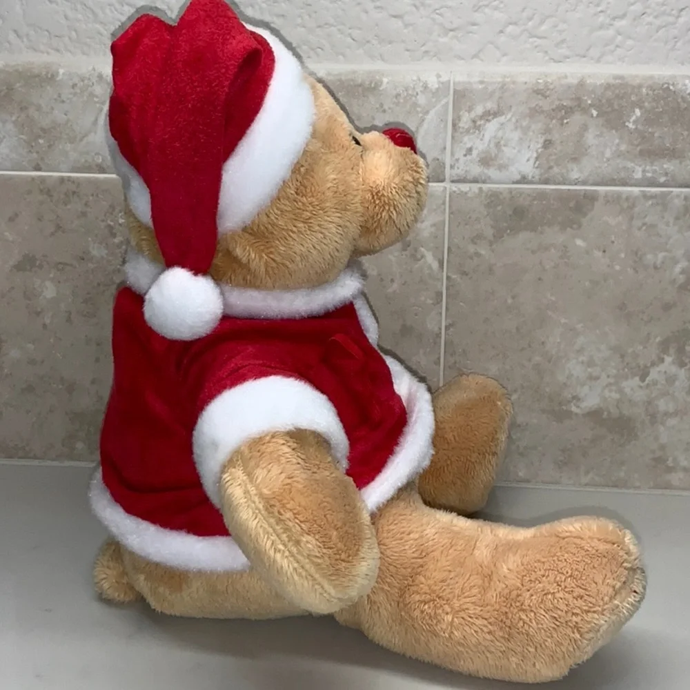 Godiva Santa Bear Plush Toy 2013 Limited Edition Red White Holiday Stocking Hat